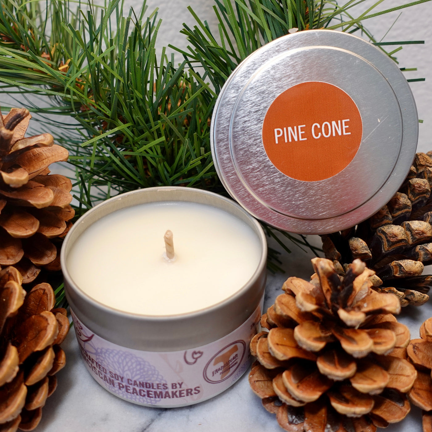 4 oz Pine Cone Soy Candle
